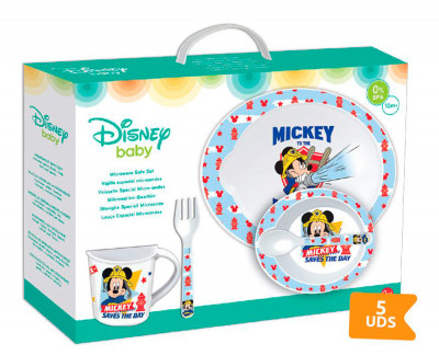 Louça para Microondas Baby Mickey 5 unid