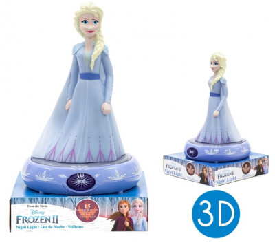 Luz Presença Figura 3D Elsa Frozen 2