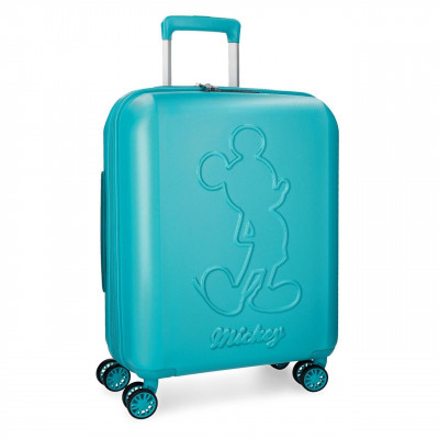 Mala Trolley Viagem ABS 55cm Mickey Premium Turquesa