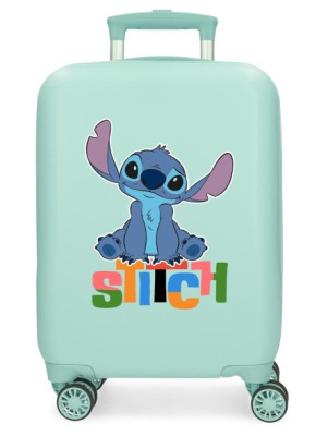 Mala Trolley Viagem ABS 55cm Stitch Disney Azul
