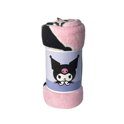 Manta Coralina Kuromi Hello Kitty 100x140cm