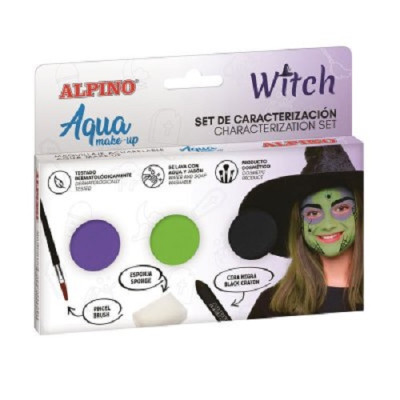 Maquilhagem Aquarela Bruxa Alpino Halloween