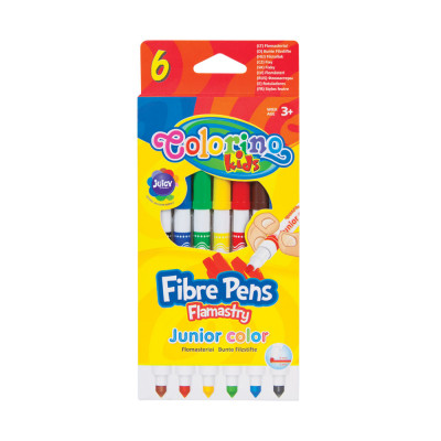 Marcador Fino Junior 6 Cores Colorino