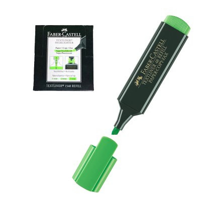 Marcador fluorescente Faber Castell Verde 10 unid
