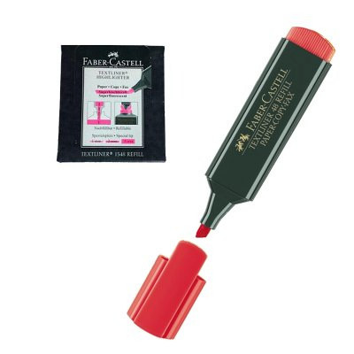 Marcador fluorescente Faber Castell Vermelho 10 unid