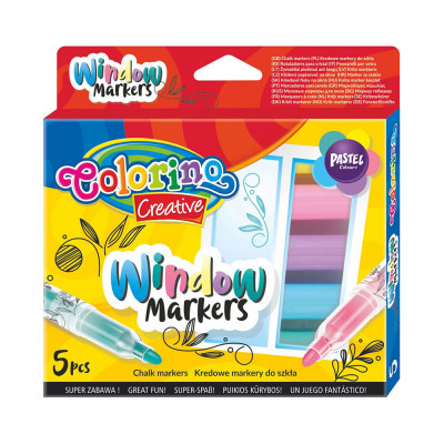 Marcadores Pastel Janela 5 pcs Colorino