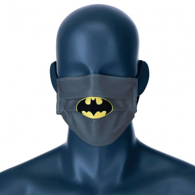 Mascara Comunitária Batman DC Comics Cinza Infantil