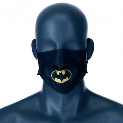 Mascara Comunitária Batman DC Comics Preta Juvenil