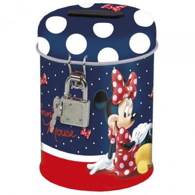 Mealheiro c/ cadeado Disney Minnie White Dots