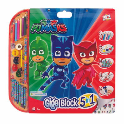 Mega Bloco Actividades Pj Masks 5 em 1