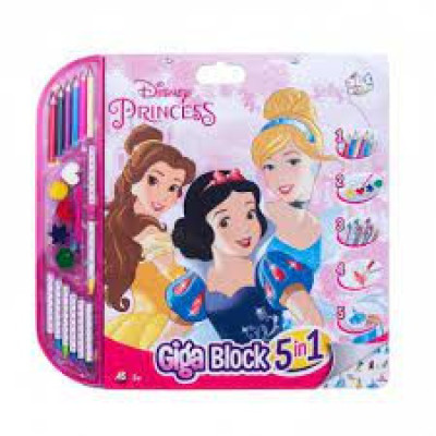 Mega Bloco Actividades Princesas Disney 5 em 1
