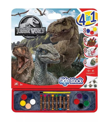 Mega Bloco Atividades Dino Jurassic World 4 em 1