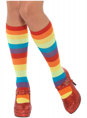 Meias Riscas Coloridas Palhacinha
