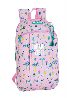 Mini Mochila Moos Paradise Vibes Rosa 39cm