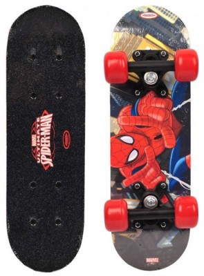 Mini skate em madeira do Spiderman