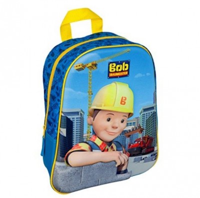 Mochila 3D pré escolar 32cm Bob Construtor
