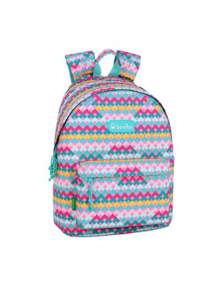 Mochila Benetton Zig Zag 41cm