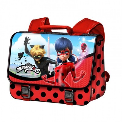 Mochila carteira escolar 41cm adapt. a trolley de Ladybug - Ladybug