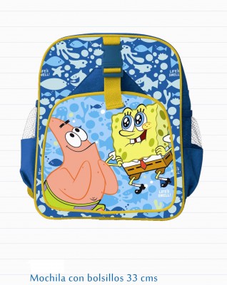 Mochila Com Bolsos Bob Esponja