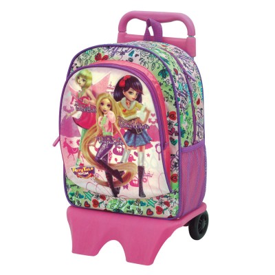 Mochila com Trolley 39 cm FTH Princesas Model