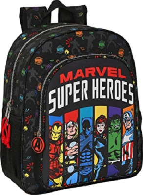 Mochila Escolar 38cm adap trolley Avengers Super Heroes