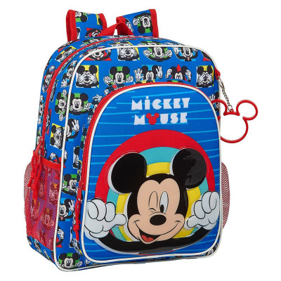 Mochila Escolar 38cm adap trolley Mickey Me Time