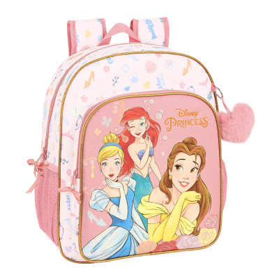 Mochila Escolar 38cm adap trolley Princesas Dream It
