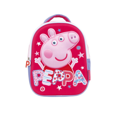 Mochila Escolar 3D Porquinha Peppa Stars