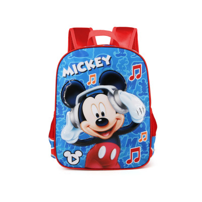 Mochila Escolar 40cm adap trolley Mickey Music