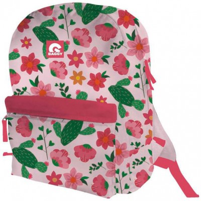 Mochila escolar 41cm Baggy Flowers