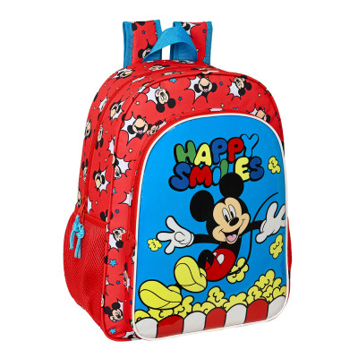 Mochila Escolar 42 cm adap trolley Mickey Happy Smiles