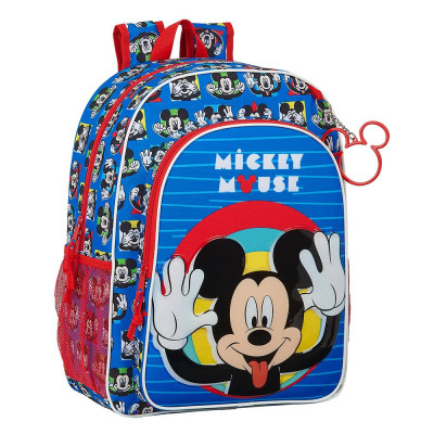Mochila Escolar 42 cm adap trolley Mickey Me Time