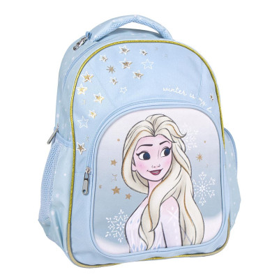 Mochila Escolar 42cm adap trolley Elsa Frozen Disney