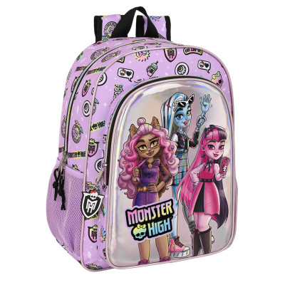 Mochila Escolar 42cm adap trolley Monster High Best Boos