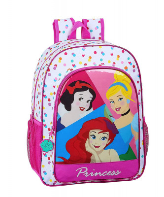 Mochila Escolar 42cm adap trolley Princesas Disney Be Bright