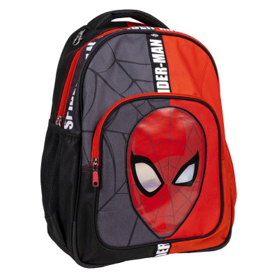Mochila Escolar 42cm adap trolley Spiderman Red and Black