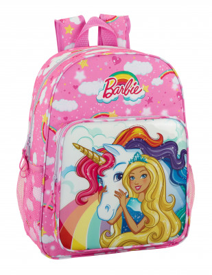 Mochila Escolar 42cm adaptável Barbie Dreamtopia