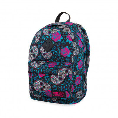 Mochila Escolar 42cm CoolPack Skulls and Roses com USB