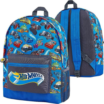 Mochila Escolar 42cm Hot Wheels