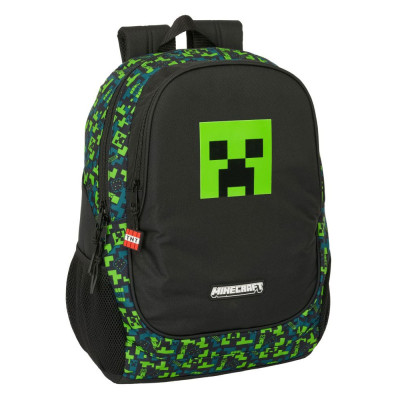 Mochila Escolar 44 cm adap trolley Minecraft