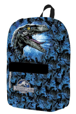 Mochila Escolar 44cm Dino Jurassic World Blue adap trolley