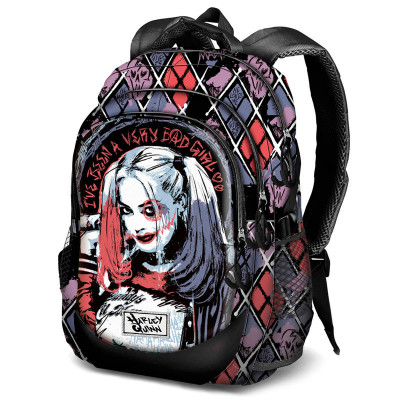 Mochila Escolar 44cm Harley Quinn DC Comics