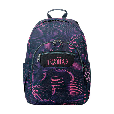 Mochila Escolar 44cm Totto Wave Fuchsia