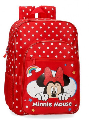 Mochila Escolar adap trolley 40cm Minnie Rainbow