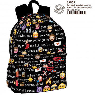 Mochila Escolar adap trolley 42 cm Emoji Talk