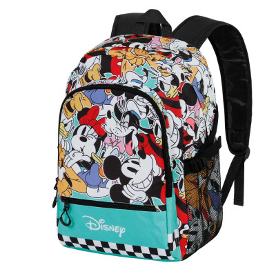 Mochila Escolar adap trolley 44cm Mickey Squares