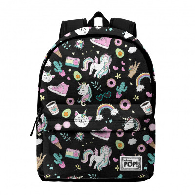 Mochila Escolar adap trolley Oh My Pop Unicórnio Illusion 45cm