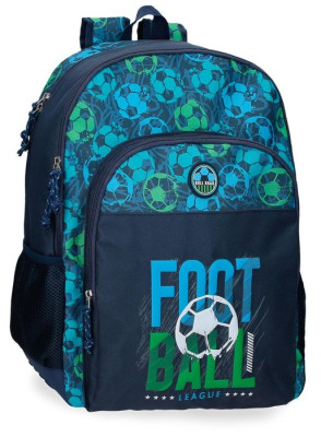 Mochila Escolar adaptavel a trolley Premium Futebol 44cm