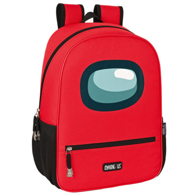 Mochila Escolar Among Us Red 40cm