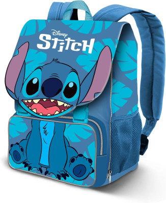 Mochila Escolar com aba Stitch Disney 45cm
